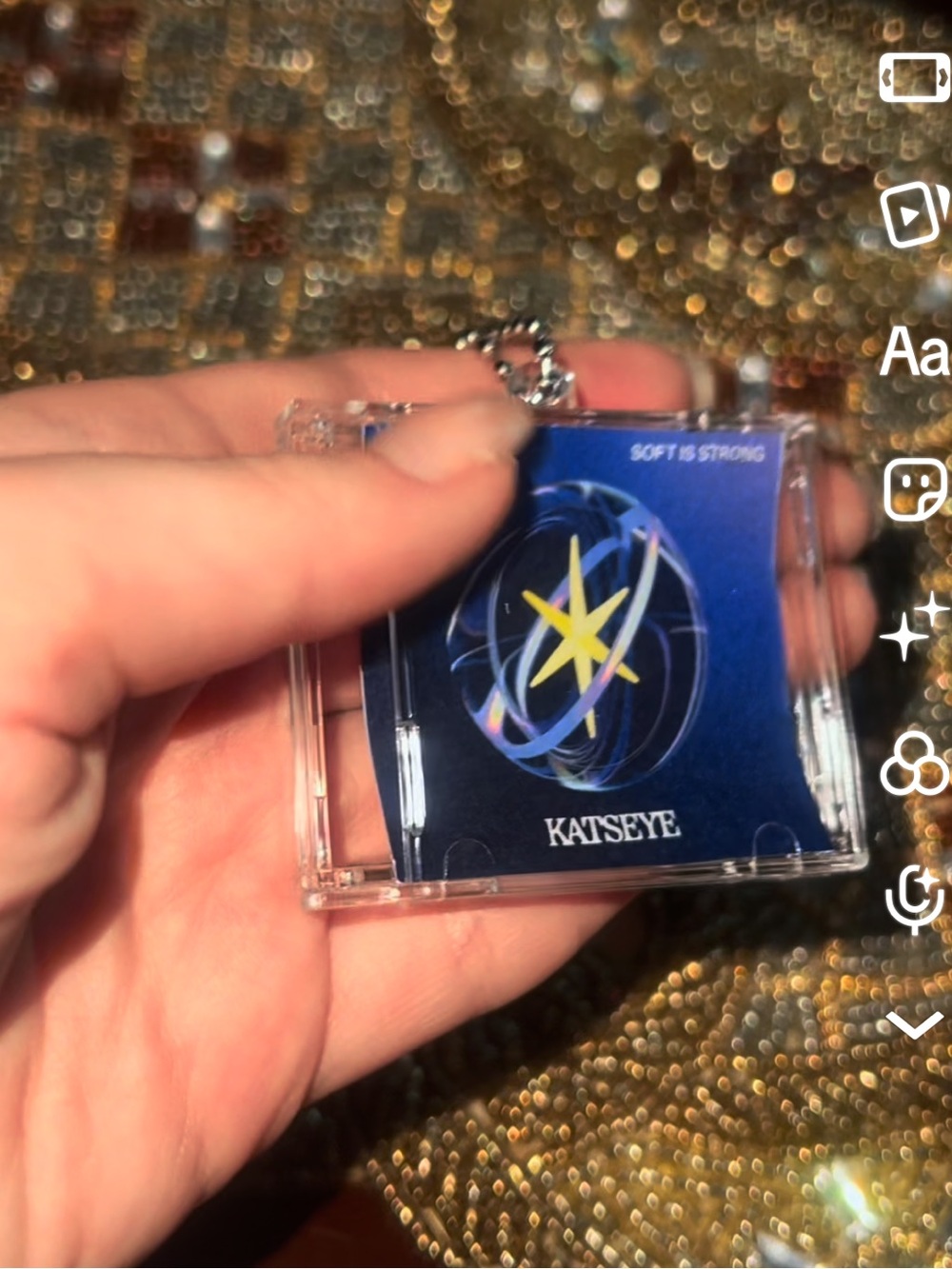 Katseye mini cd keychain